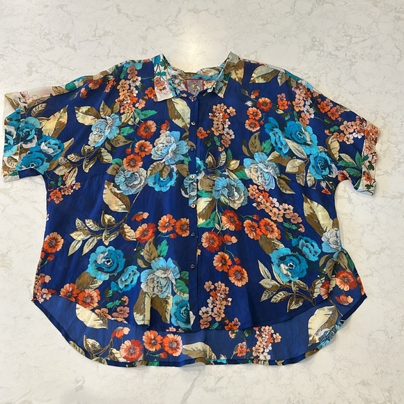 JOHNNY WAS Emma Lynn Button Down Shirt in Multi 2X NWT - Picture 12 of 14